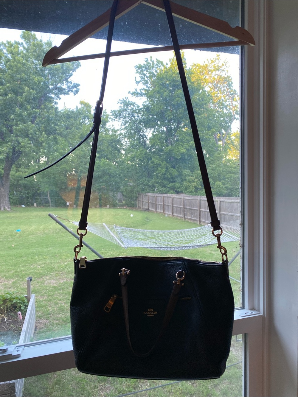 Coach Black Pebbled Leather Shoulder and Dual-handle Tote